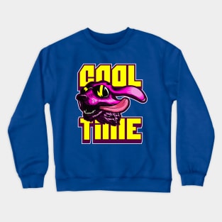 cool time dog Crewneck Sweatshirt